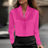 Shein Spring Autumn Temperament Solid Color Shirt Women's New