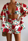 Fashion Casual Print Three-Piece Women's