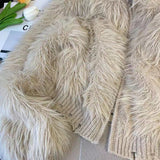 Velvet Sweater Coat Women's Autumn And Winter 2023 New Design Sense Small Fragrance, Foreign Style, Hooded Sweater-Outfit