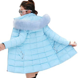 Winter Jackets Coats 2020 New Parkas Women Down Cotton Jackets Warm Outwear Faux Fur Collar Hooded Female Long Jacket