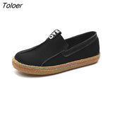 Women Loafers Casual Shoes Female Round Toe Slip-On Wide Shallow Flats Lady Shoes Oxford Spring Summer Shoes For
