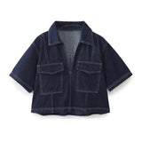 Denim Shirt 6164070 Double Cardigan Skirt 6164068 Suit-Outfit