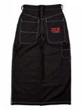 Y2K Gothic Jeans Male High Street Personality Pattern Loose Straight Tube Wide-Outfit