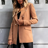 Winter 2021 New Women Fashion White Black Blazers and Jackets Chic Button Office Suit Coat Ladies Elegant Outwear