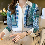 print ladies shirts Women's Blouses 2022 Spring Summer Long Sleeve casual Shirts Tops Blusas