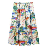 2024 New Street Style Printed Shirt 2565157 Printed Fan Flute Skirt 2516158 Set-Outfit