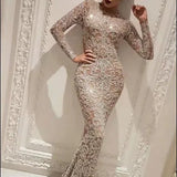 Spring New Women's Hot Long Sleeves Sexy Long Dress Dress