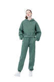 2022 Spring Women Hoodies Sweatshirt Tracksuit Fleece Cotton 2 Pieces Sets Female Pants
