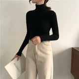 Women's Turtleneck Sweater Autumn and Winter New Pullover Slim Bottoming Sweater Knitted Casual Long Sleeve Pull Femme