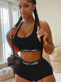 Summer Streetwear 2 Two Piece Sets Women Outfits Sleeveless O Neck Crop Top Skinny Shorts Suits Black Matching Dress