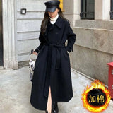 Woolen Coat Women's Korean Version Loose 2021 New Mid Autumn Long Fashionable Tweed Thickened
