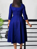 Women's Clothing 2025 Autumn New Fashion Temperament Elegant Solid Color Pressure Folding Large Size African