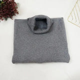 Knitted Dress Autumn Winter New Chic Turtleneck Long Sleeve Button Bandage Dresses Korean Elegant OL Robe