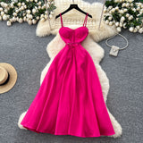 Elegant Dress Women's Summer Dress French Light Luxury Lace Lace To Receive Waist Temperament Sling