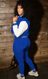 Contrast Baseball Jacket and Matching Pants