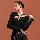 Large-Size Women's Fashion Leisure Daily Solid Color Buff Long-Sleeved Collar Collar