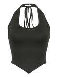Y2K Irregular Hem Crop Tank
