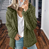 style women's hooded woolen fleece autumn and winter jacket sweatshirt women graphic