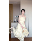 Sense Asymmetric Folding Design Corset Female High-Waisted Ponbo Skirt Niche Fashionable