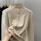 Blue Sharp Collar Shirt Woman 2025 Spring And Autumn Design Small Commuting Professional Shirt