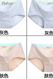 Solid Color Cotton Women Panties Underwear Breathable Women Girl Briefs Comfortable Mid RiseUnderpant Lingerie