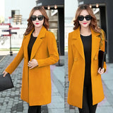 Autumn And Winter New Ebay Haired Women's Coat Double Buckle Coat Multi-Colored