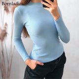 Autumn Winter Basic Turtleneck Knitting Bottoming Warm Sweaters 2021 Women's Pullovers Solid Minimalist Cheap