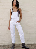 Women Vintage Retro Denim Long Jumpsuit Casual Spaghetti Strap Straight Romper Pants Summer Baggy Bib Overalls-Outfit