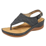 Graduation party Summer Women Strap Sandals Women's Flats Open Toe Solid Casual Shoes Rome Wedges Thong Sandals Sexy Ladies