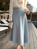 Xixi 2025 Spring New Temperament Commute High-Waisted Half-Body Skirt A-Word Skirt