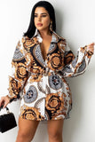 Casaul Retro Print Long Sleeve Shirt