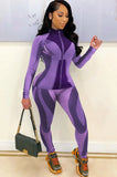 Contrast Fitting Long Sleeve Zipper