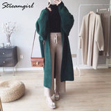 Faux Mink Cardigan For Women Winter Bat Sleeve Knitted Jackets Loose Women's Coat Winter Clothes Long Cardigans