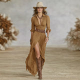 Elegant Casual Bohemia Spring And Autumn Long Sleeve
