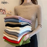 Winter Women Pullovers Sweater Turtleneck Knitted Sweater Women Tops Long Sleeve Short Slim Sweaters Girls Clothes