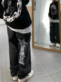 hop straight leg baggy jeans with