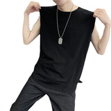 New Chao Brand Ins Sleeveless T-Shirt Men's Korean Version Leisure Sports T-Shirt Bottomed Shirt-Outfit