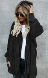 autumn and winter plush warm cotton coat mid-length double-sided