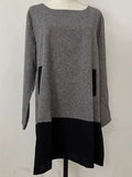 Spring And Autumn Korean Version Of The T-Shirt Coloring Long-Sleeved Casual Loose Long-Term Women's Dress