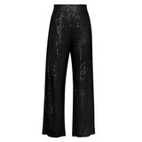 Women Sequins Wide Leg Pants Autumn Clothes Chic and Elegant Elastic High Waist Pants Female Clothing y2k Streetwear-Outfit