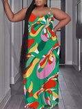 Summer Fashion Leisure Sexy Print Suspender Dress-Outfit