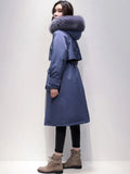 Women Down Jacket Winter 90% White Duck Down Jackets Female Real Fox Fur Collar Hooded Parkas Lady Coats Casaco Hooded