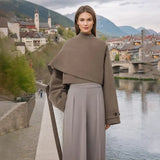 New Super Personality Irregular Tailoring Cape Coat Top Female