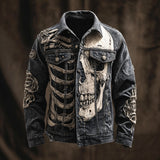 Trend 3D Digital Pattern Printing Fashion High Street Denim Jacket Men And