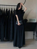 Fat Mm French-Style High-End Dress With Bubble Sleeves Shows A Slim Waist And A Fashionable Casual Dress.-Outfit