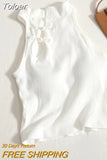 Women Vintage Chinese Button Tank Tops With Bra Pad O-Neck Elegant Crop Tops For Women Off Shoulder