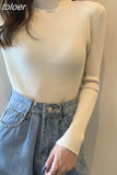 Women Pullovers Sweater Autumn Winter Turtleneck Knitted Sweater Women Long Sleeve Tops Short Slim Sweaters Girls Clothes