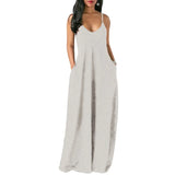 Casual Long Dress Summer 11 Colors Solid Short Sleeve Maxi Dresses Fashion Pocket V-neck Female Loose Dress Robe