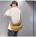 Vintage Wash Large Canvas Shoulder Bag-Outfit