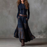 2025 Fashion Button Folded Velvet Long-Sleeved Shirt